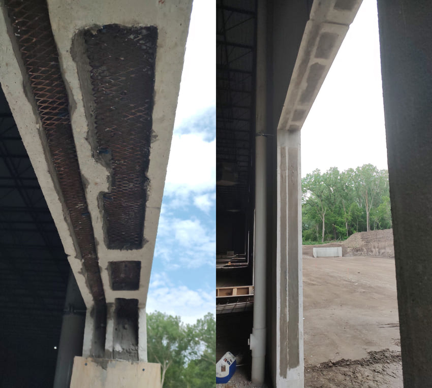 Precast Panel Reinforcement and Patch Back
